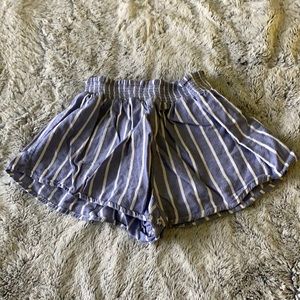 Blue striped shorts
